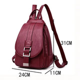 NNEOBA Vintage Leather-Style Travel Backpack