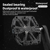 NNEOBA Ultra-Light T700 Carbon Fiber Bicycle Pedals 3-Bearing Black