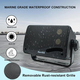 NNEOBA 3-Way Waterproof Wall Mount Speakers Black