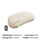 NNEOBA 2-in-1 Foam Inflatable Pillow Travel Nap Beige