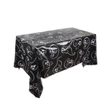 Halloween Disposable Plastic Tablecloth – Pumpkin, Spider Web & Bat Party Table Cover for Home and Celebrations