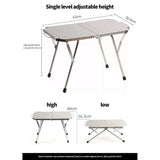NNEOBA Outdoor Folding Steel Table Tactical Use Silver