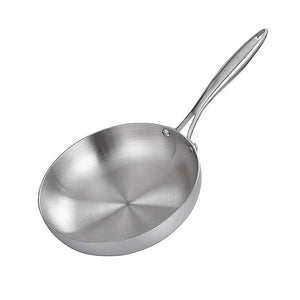 NNEOBA 28cm Stainless Steel Non-Stick Frying Pan Uncoated Cookware Silver