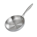 NNEOBA 28cm Stainless Steel Non-Stick Frying Pan Uncoated Cookware Silver