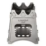 NNEOBA Compact Folding Titanium Wood Stove Silver