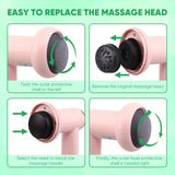 NNEOBA Wireless Handheld Body Massager Cordless Charging Pink