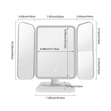 NNEOBA Trifold LED Makeup Mirror - Smart Complementary Beauty Lights