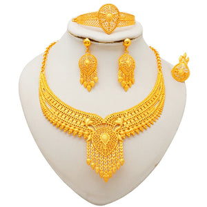 NNEOBA Gold Plated African Women’s Jewelry Set