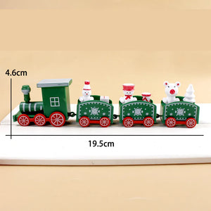 NNEOBA Whimsical Green Plastic Christmas Train Decoration for Children
