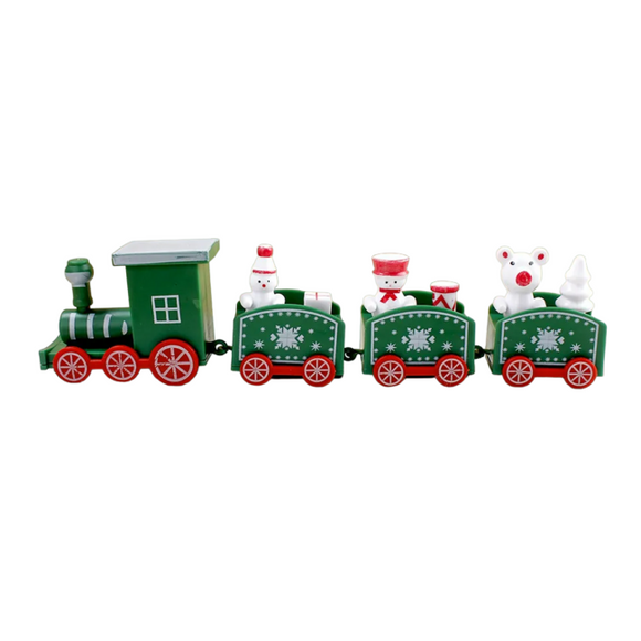 NNEOBA Whimsical Green Plastic Christmas Train Decoration for Children