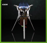 NNEOBA Adjustable Height Outdoor Gas Stove Foldable Windproof Burner Silver