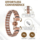 Premium Copper Magnetic Bracelet for Men – Titanium Steel Wristband