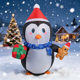 Inflatable Christmas Penguin with LED Lights