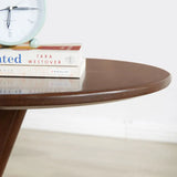 NNEOBA House Faction Solid Wood Edge Sofa Side Table - Walnut Finish