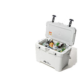 NNEOBA 25L Portable Camping Ice Box Cold Storage Cooler White