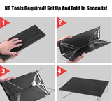 NNEOBA Pop-Up Outdoor Mini Folding Table Black
