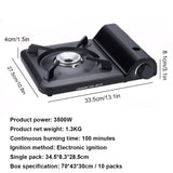 NNEOBA Single-Burner Camping Gas Stove Black