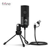 NNEOBA USB Condenser Microphone with Gain Control Metal Recording Mic