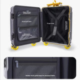 14-Inch Lightweight Carry-On Rolling Suitcase with TSA Lock & Aluminum Frame