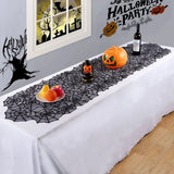 Halloween Spider Web Table Runner & Mantel Cover