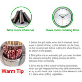 NNEOBA Portable Wrap-Around Charcoal Grill Smokeless BBQ Grate Silver