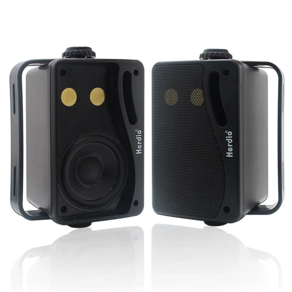 NNEOBA 3-Way Waterproof Wall Mount Speakers Black