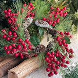 NNEOBA 300Pcs Red Pearl Stamens Artificial Flower Berries