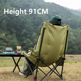 NNEOBA High-Back Moon Chair with Hollow Cotton Padding Green