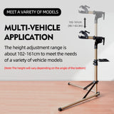 NNEOBA Adjustable Aluminum Bike Repair Stand with Foldable Storage Gold