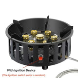 NNEOBA 7-Core High-Power Camping Gas Stove 19800W Windproof Burner Black