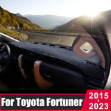 NNEOBA Dashboard Cover Mat for Toyota Fortuner SW4 AN150 AN160 (2015-2023)