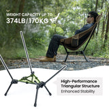 NNEOBA Portable High-Back Camping Chair Khaki
