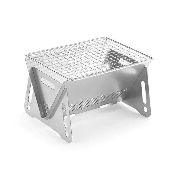 NNEOBA Portable Foldable Barbecue Grill Heating Stove Multi functional Camping Grid Firewood Stove Stainless Steel Grill