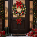40CM LED Christmas Wreath with Red Berries