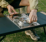 NNEOBA Camping IGT Folding Portable Wood And Grill Table Black