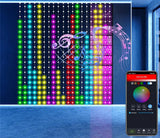 2pcs 2×2M 800-LED RGB Smart Curtain Lights App, Remote & Music Sync with DIY Patterns