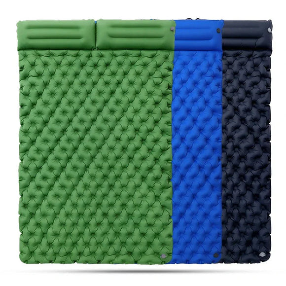 NNEOBA Double Bed Camping Inflating Sleeping Mats with Pillow
