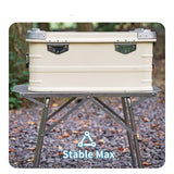 NNEOBA Outdoor Folding Table Heat-Resistant Silver