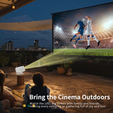 NNEOBA 4K HD Portable Projector White