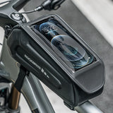 NNEOBA 1.7L Waterproof Frame Bike Touchscreen Case Holder Bag Black