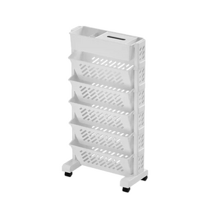 NNEOBA Movable Floor-Mounted Bookshelf with Wheels
