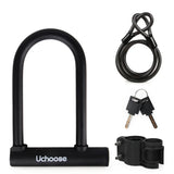 NNEOBA Heavy-Duty U-Shaped Motorcycle & Bicycle Anti-Theft Lock Black