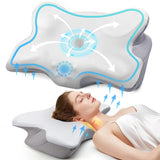 NNEOBA Orthopedic Memory Foam Cervical Pillow Support White