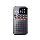 NNEOBA FM Mini Radio with Dual Antenna Black