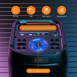 NNEOBA Wireless Speaker with Dual Woofers and Two Microphones