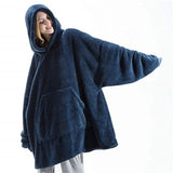 NNEOBA Oversized Fleece Hoodie Blanket for Winter Comfort