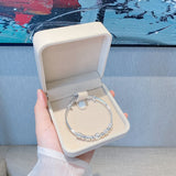 NNEOBA Sterling Silver Lucky Beads Bangle