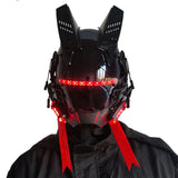Cyberpunk Mask Led Hair Festival Halloween Christmas Cosplay Helmet Party Gift For Adults