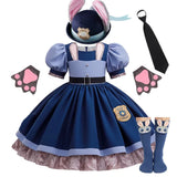 Girls' Bunny Officer Blue Tutu Costume Set