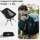 NNEOBA Portable Folding Camping Chair Black